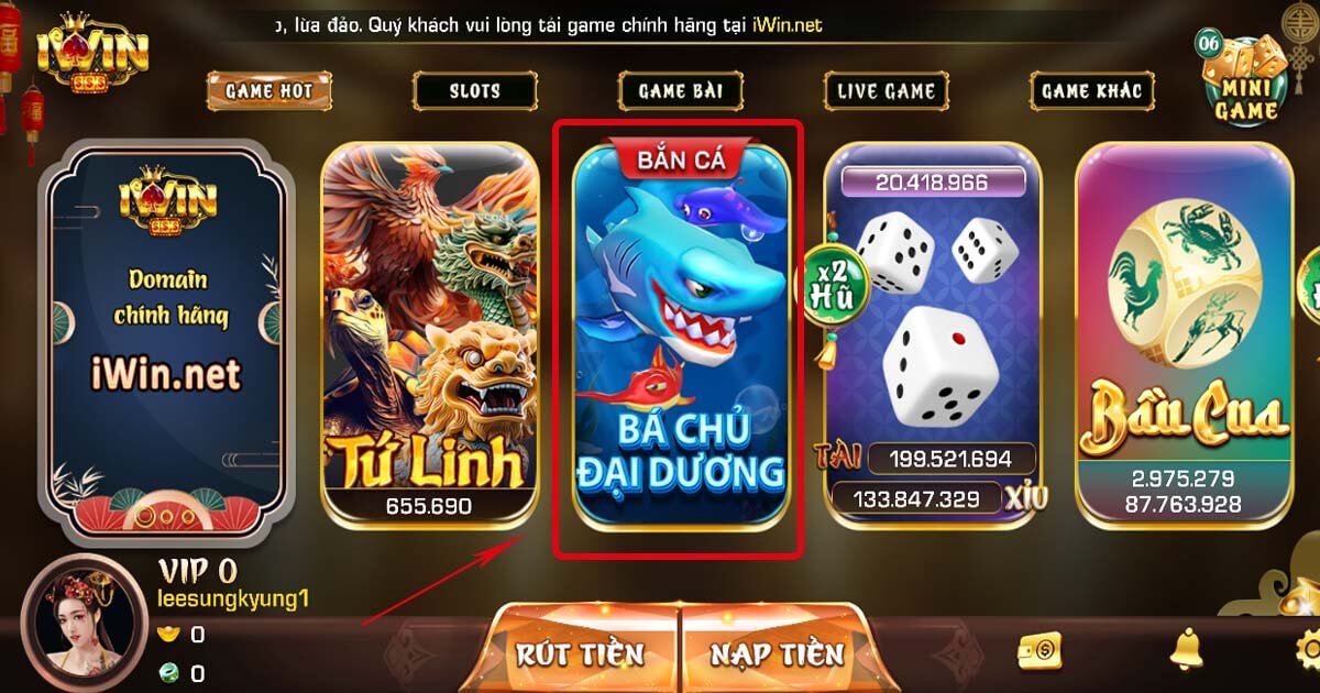 Chọn game Bắn Cá iWin